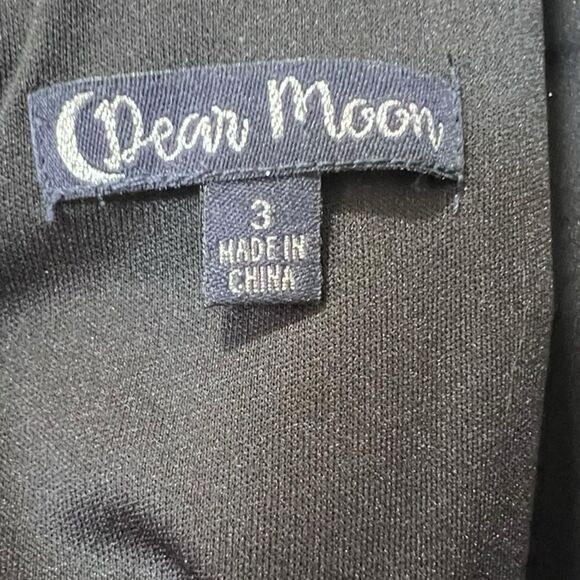 Dear Moon Blue Glitter Evening Gown Size 3 – Slit Hem, Spaghetti Straps, V-Neck - Picture 5 of 10